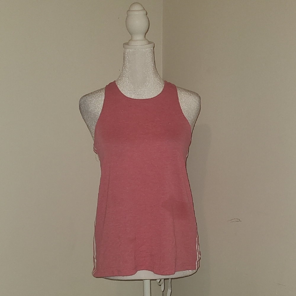 Adidas Pink Sleeveless Tank Top with Crew Neckline